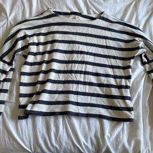 Banana republic sweater, navy blue stripes, Size medium